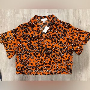 NWT TOPSHOP cropped bottom down